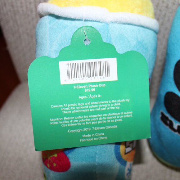 FREE*❤️3 x original 7-Eleven SLURPEE ornament plush soft toy 2019 Brain Freeze - Picture 4 of 6
